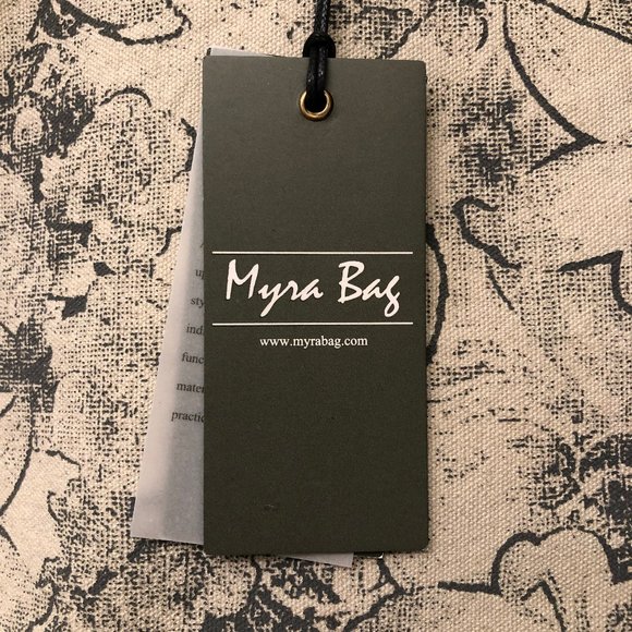 Myra™ Upcycled Canvas and Cowhide Weekender Bag - Picture 10 of 13